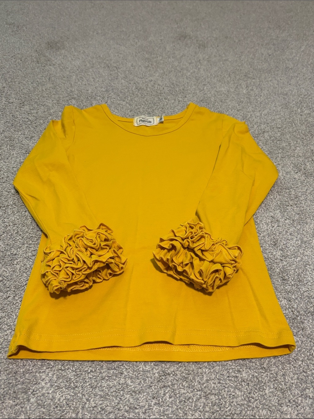 Pearls and Piggytails Ruffle Cuff Tops - Picture 2 of 3